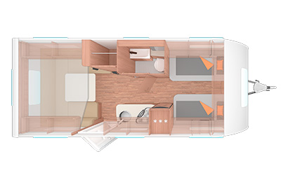 Weinsberg CaraOne 540 EUH indeling